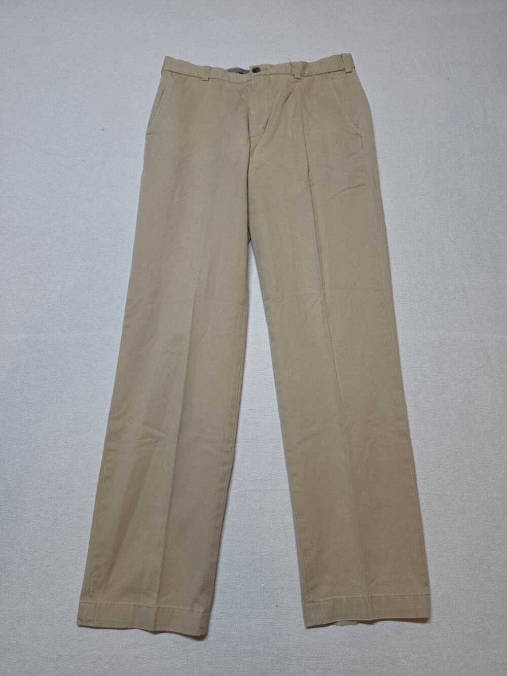 Brooks Brothers Clark Men’s Pants 34x34 Khaki Flat Front Cotton Chino